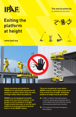 Exiting the platform at height