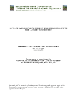 SATELLITE BASED MONITORING OF FOREST
