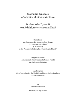 Stochastic dynamics of adhesion clusters under force