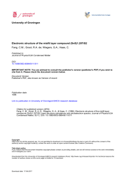 University of Groningen Electronic structure of the misfit layer