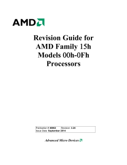 Revision Guide for AMD Family 15h Models 00h