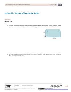 Lesson 21: Volume of Composite Solids