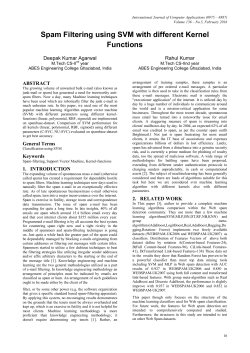 Spam Filtering using SVM with different Kernel Functions