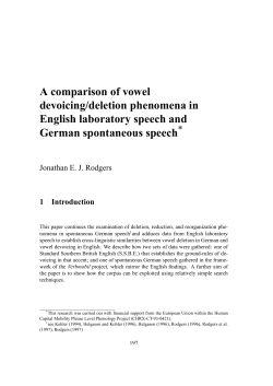 A comparison of vowel devoicing/deletion phenomena