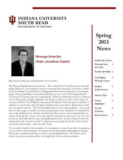 Spring 2013 Newsletter - Indiana University South Bend