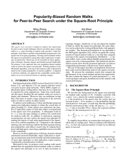 Popularity-Biased Random Walks for Peer-to-Peer