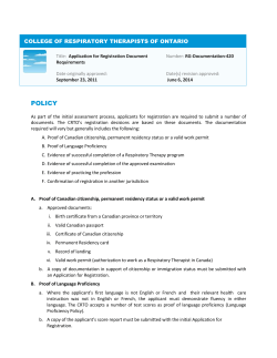Application for Registration Document Requirements