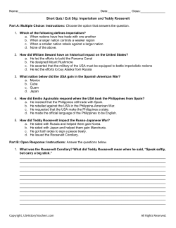 Copyright, USHistoryTeachers.com All Rights Reserved. Name