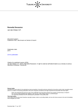 Tilburg University Remedial Secession van den