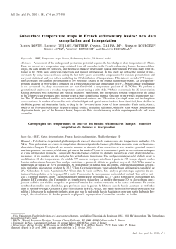 Subsurface temperature maps in French sedimentary