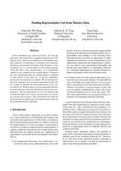 Finding Representative Set from Massive Data