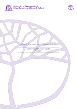 sample teaching and learning outline - K-10 Outline