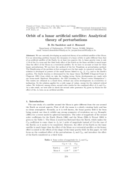 Orbit of a lunar artificial satellite: Analytical theory of perturbations