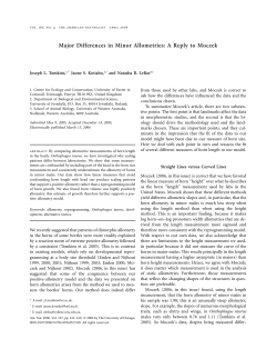 Major Differences in Minor Allometries: A Reply to Moczek