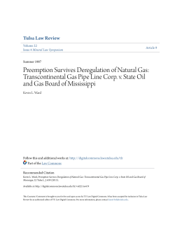 Preemption Survives Deregulation of Natural Gas: Transcontinental