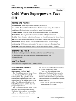 Cold War: Superpowers Face Off