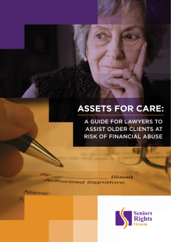 assets for care - Elder Abuse Prevention Unit