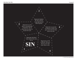 Salvation Star Sky Lesson 8 Represents the blood Jesus shed on
