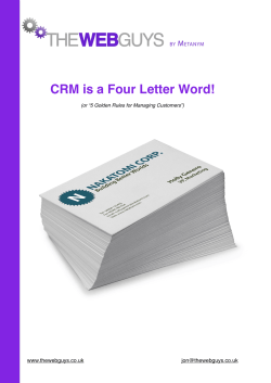 CRM is a 4 Letter Word TWG.pages