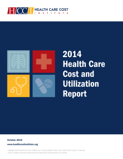2014 Health Care Cost and Utilization Report