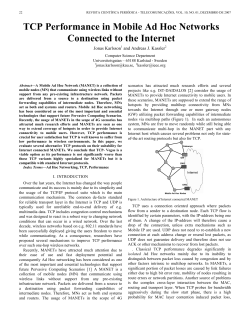 TCP Performance in Mobile Ad Hoc Networks Connected to