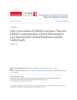 False Universalism of Global Governance Theories