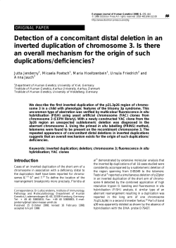 Detection of a concomitant distal deletion in an inverted