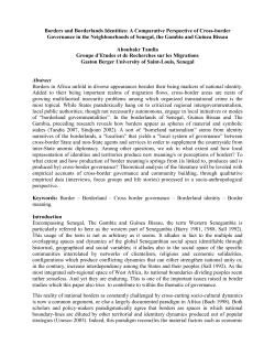Borders and Borderlands Identities: A Comparative