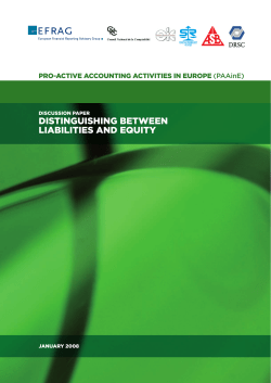 DISTINGUISHING BETWEEN LIABILITIES AND EQUITY