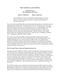 THE NATIONAL LAW JOURNAL Antitrust Law The Empagran