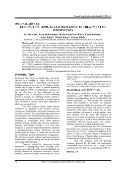 efficacy of topical clotrimazole in treatment of otomycosis
