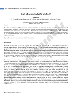 Small Is Democratic, But Who Is Small?