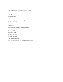 Symbolic thought and the evolution of human morality