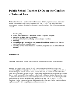 FAQ`s - Conflict of Interest Law
