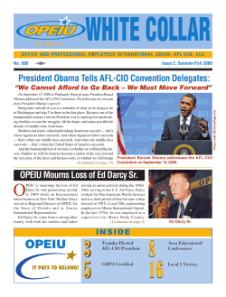 President Obama Tells AFL-CIO Convention Delegates: OPEIU