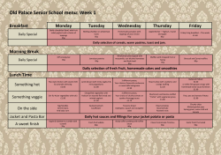 Old Palace Senior School menu: Week 1