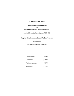 In time with the music