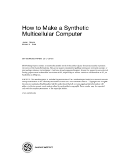 How to Make a Synthetic Multicellular Computer