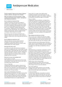 Antidepressant Medication