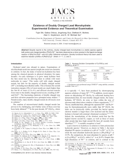 Existence of Doubly Charged Lead Monohydrate
