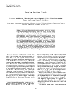 Patellar Surface Strain