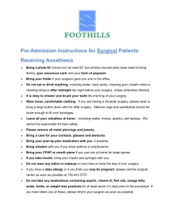 PDF - Foothills Surgery Center