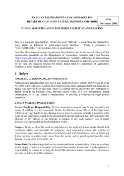 s156 minimum specification for horse facilities and fencing