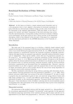 Rotational Excitations of Polar Molecules