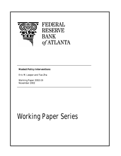 Modest Policy Interventions - Federal Reserve Bank of Atlanta