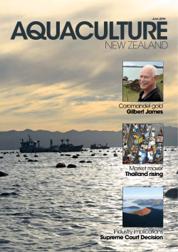 June 2014 - Aquaculture New Zealand