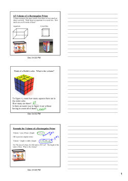 4.5 Volume of Rectangular Prism