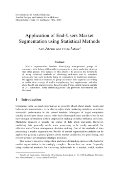 Application of End-Users Market Segmentation using Statistical