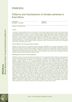 PAMEXEA Patterns and mechanisms of climate extremes in East