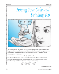 Having Your Cake and Drinking, Too